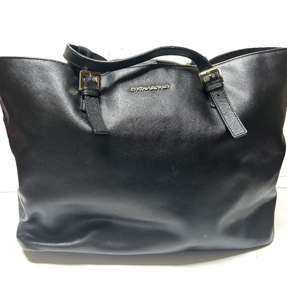 Cynthia Rowley black leather tote